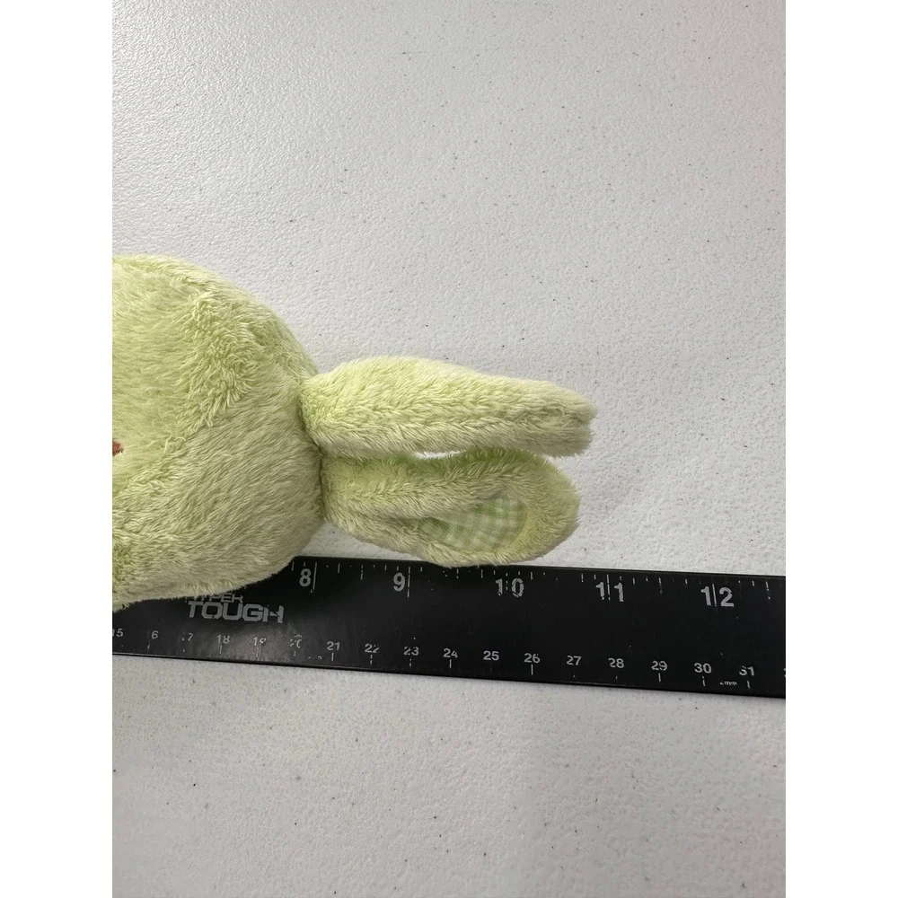 Little Wonders Bunny Plush Green Rabbit Stuffed Animal Sweater 10in Kids Rattle